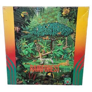 THE TREASURES OF THE RAINFOREST Puzzle 300 Pieces 20” x 27” Discovery Toys 1991